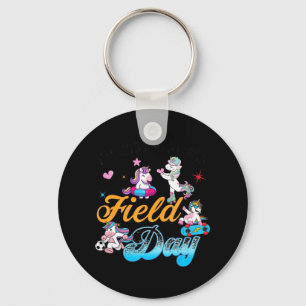 I'm Just Here For Field Day Magical Unicorn Playin Keychain