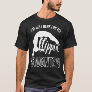I'm Just Here For My Flippin' Daughter Gymnastics  T-Shirt