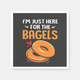 I'm Just Here for the Bagels Jewish Food  Napkin