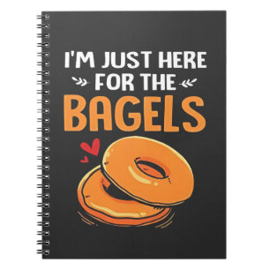 I'm Just Here for the Bagels Jewish Food  Notebook