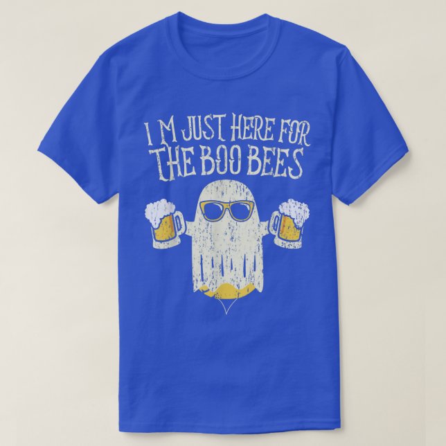 I'm Just Here For The Boo Bees Funny Beer Hallowee T-Shirt (Design Front)