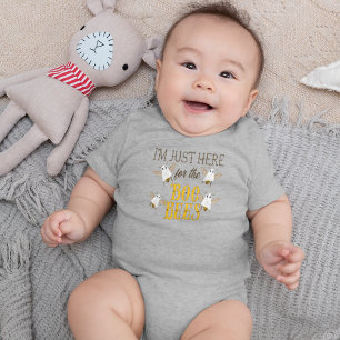 I'm Just Here for the Boo Bees Funny Halloween Baby Bodysuit