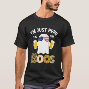 I'm Just Here For The Boos Boss & Beer Halloween D T-Shirt