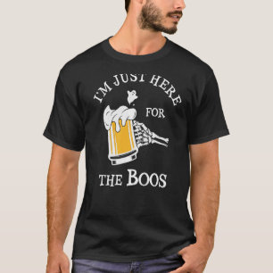 I'm Just Here For The Boos Drinking Skeleton Hand T-Shirt