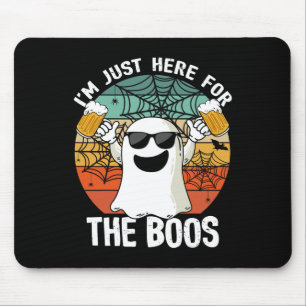 I'm Just Here For The Boos Funny Halloween Beer Lo Mouse Pad