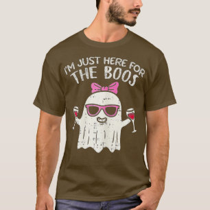Im Just Here For The Boos Funny Halloween Ghost Cu T-Shirt