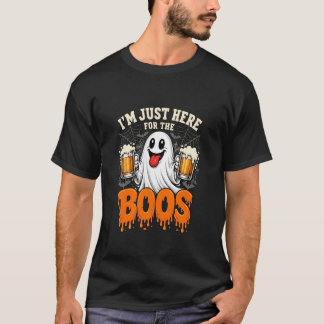 I'm Just Here for the Boos Funny Halloween Ghost T-Shirt