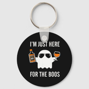 Im Just Here for The Boos Funny Halloween Liquor Keychain
