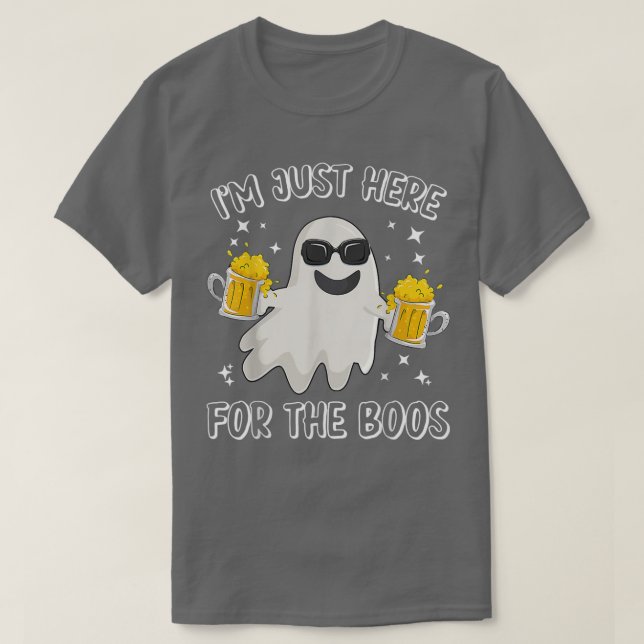 I'm Just Here For The Boos Funny Halloween Tee Men (Design Front)