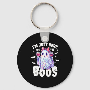 Im Just Here For The Boos Funny Halloween Women Gh Keychain