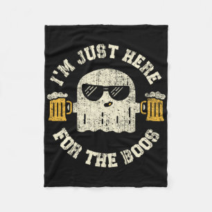 I'm Just Here For The Boos Halloween Drinking Part Fleece Blanket