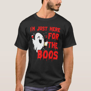 I'm Just Here For The Boos Halloween Pumpkin Ghos T-Shirt