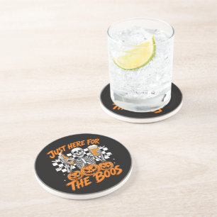I'm Just Here for The Boos Halloween Skeleton Coaster