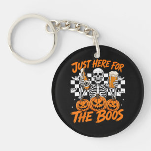 I'm Just Here for The Boos Halloween Skeleton Keychain