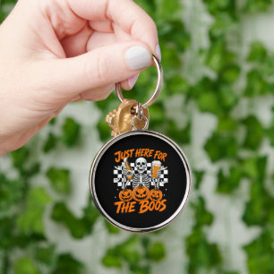 I'm Just Here for The Boos Halloween Skeleton Keychain
