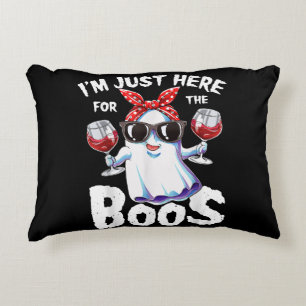 I'm Just Here For The Boos Halloween Women Ghost C Accent Pillow