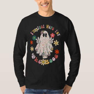 I'm Just Here For The Boos Halloween Women Ghost C T-Shirt