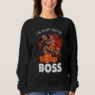 I'm Just Here For The Boos Halloween Women Ghost Sweatshirt