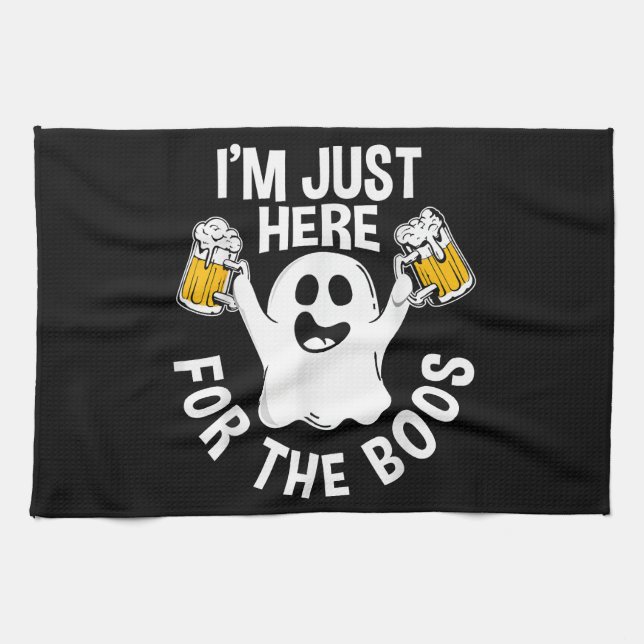  I'm Just Here For The Boos  Kitchen Towel (Horizontal)