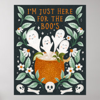 'I'm just here for the Booze' - Halloween Print