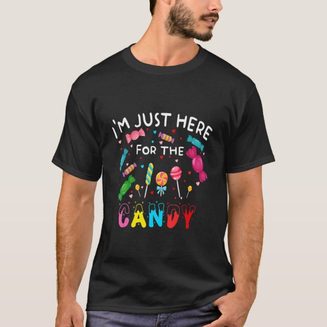 I'm Just Here For The Candy Easter Egg Bunny Choco T-Shirt (Front)