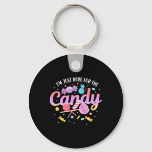 I'm Just Here For The Candy Funny Halloween Food H Keychain