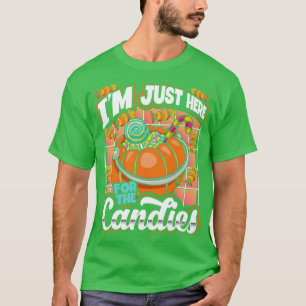 Im Just Here For The Candy Halloween Cute Lollipop T-Shirt