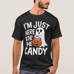 I'm Just Here For The Candy Halloween Pun Lollipop T-Shirt