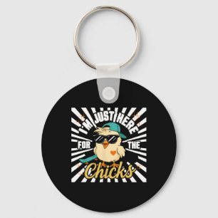 Im Just Here For The Chick Happy Easter Skateboard Keychain