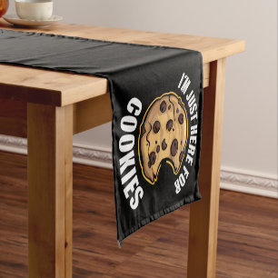 I'm Just Here For The Cookies Funny Christmas Short Table Runner