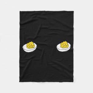 I'm Just Here For The Deviled Eggs Funny Couple Ma Fleece Blanket