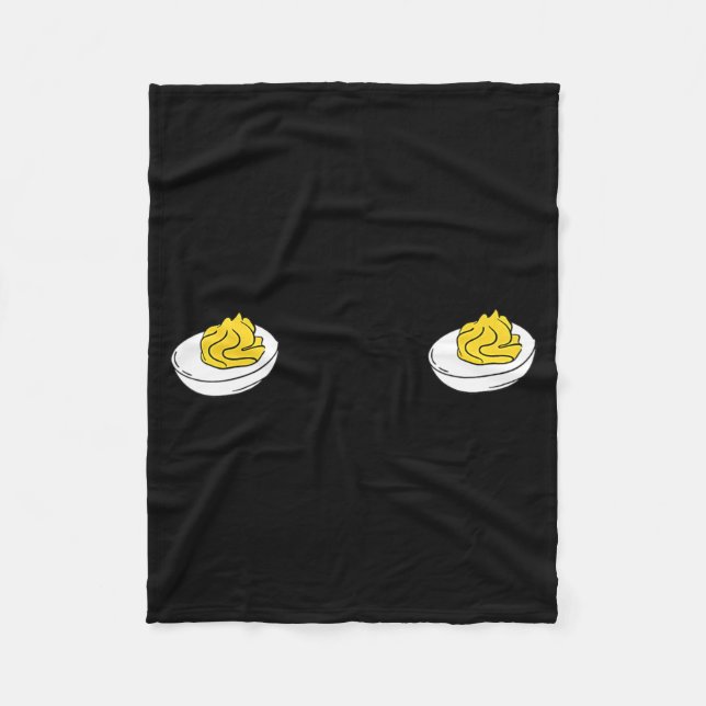 I'm Just Here For The Deviled Eggs Funny Couple Ma Fleece Blanket (Front)