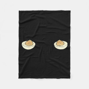 I'm Just Here For The Deviled Eggs Funny Couple Ma Fleece Blanket