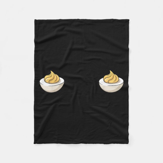 I'm Just Here For The Deviled Eggs Funny Couple Ma Fleece Blanket (Front)