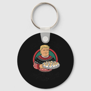 I'm Just Here For The Deviled Eggs Funny Thanksgiv Keychain