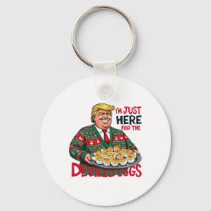 I'm Just Here For The Deviled Eggs Funny Trump Tha Keychain