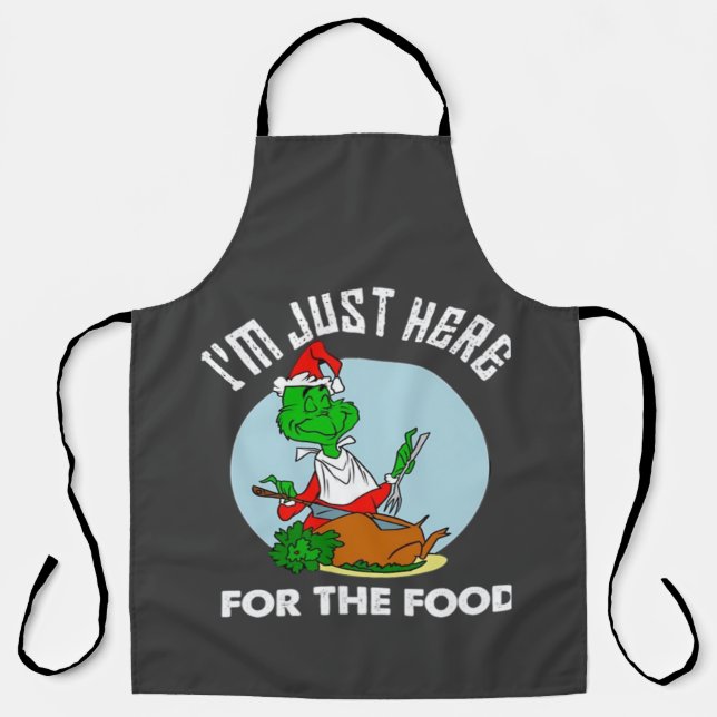 I'm just here for the food  apron (Front)