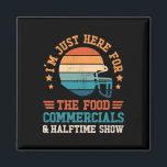 I'm Just Here For The Food Funny Football Apparel  Magnet<br><div class="desc">I'm Just Here For The Food Funny Football Apparel Uni-adults Black Short Sleeve Modern Crew Neck</div>