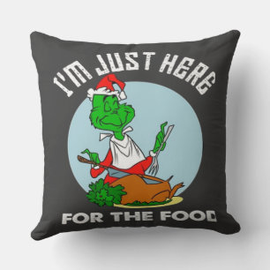 I'm just here for the food throw pillow