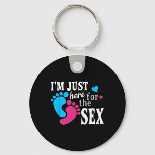 Im Just Here For The Funny Gender Reveal Party  Keychain
