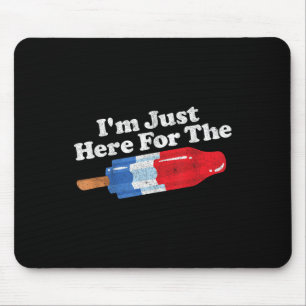 Im Just Here For The Popsicle Funny Bomb Retro 80s Mouse Pad
