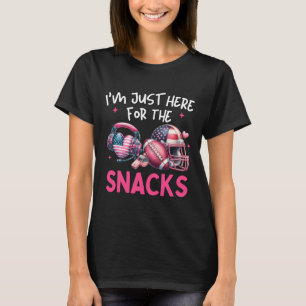 Im Just Here For The Snack Football American Flag T-Shirt