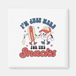 I'm Just Here For The Snacks Bysebyll 4th Of July Magnet