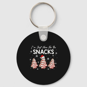 I'm Just Here For The Snacks Christmas Cakes Debbi Keychain