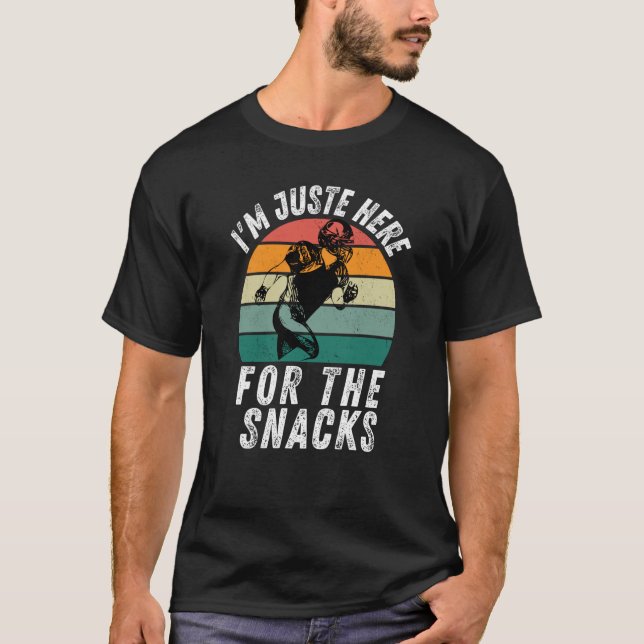 I'm Just Here For The Snacks Football retro T-Shirt (Front)