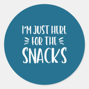 I'm Just Here For The Snacks Funny Saying Kid Todd Classic Round Sticker