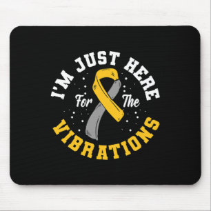 I'm Just Here For The Vibrations ASL Deaf Awarenes Mouse Pad