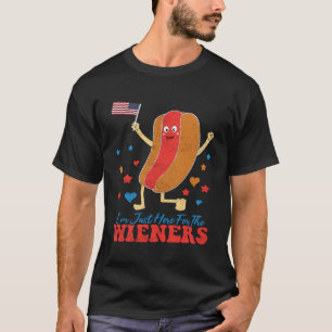 I'M Just Here For The Wieners Funny 4Th Of July Pa T-Shirt