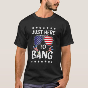 I'm Just Here To Bang Usa Flag Sunglasses 4th Of J T-Shirt