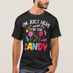 Im Just Heres For The Candys Halloween Cute Lollip T-Shirt